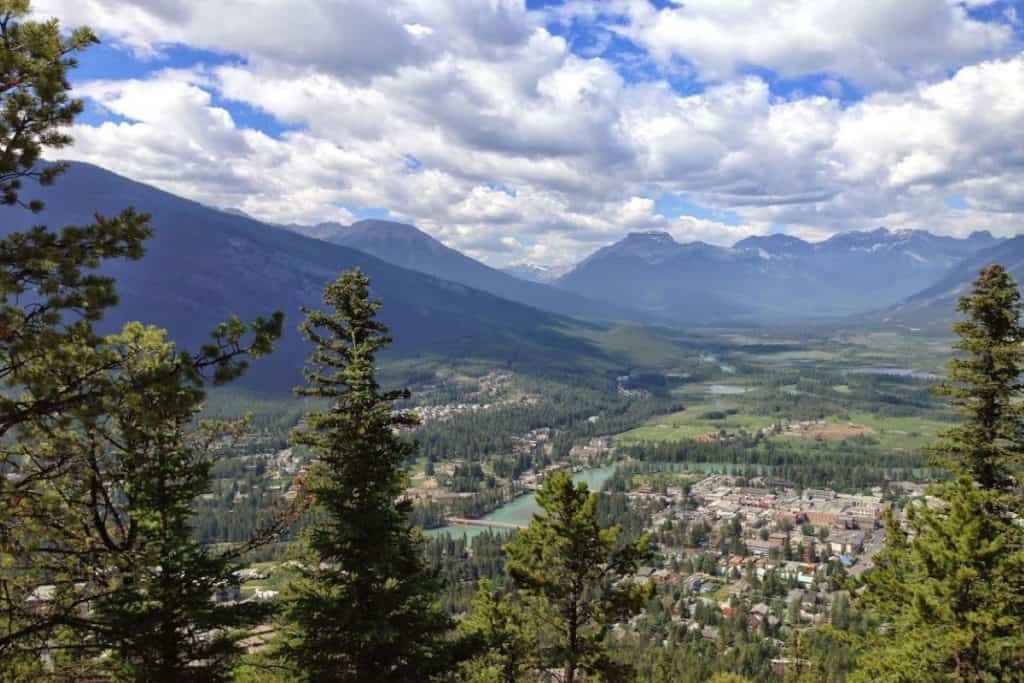 View Over The Town Of Banff Alberta Canada Taken From The Top Of Tunnel Mountain On A Summer Day One Of The Best Small Towns In Alberta